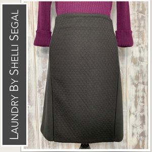 Laundry by Shelli Segal Black Quilted Skirt NWT Size 6